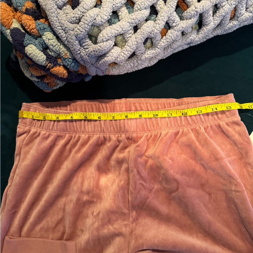 Gap Pink 2 piece velour jogger set. Top is size XL tall. Bottoms are size L NWT - Picture 3 of 15